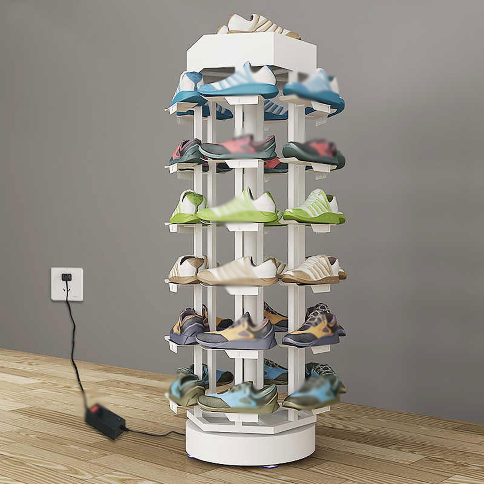 Étagère à chaussures pour entrée tour pivotante pratique et moderne