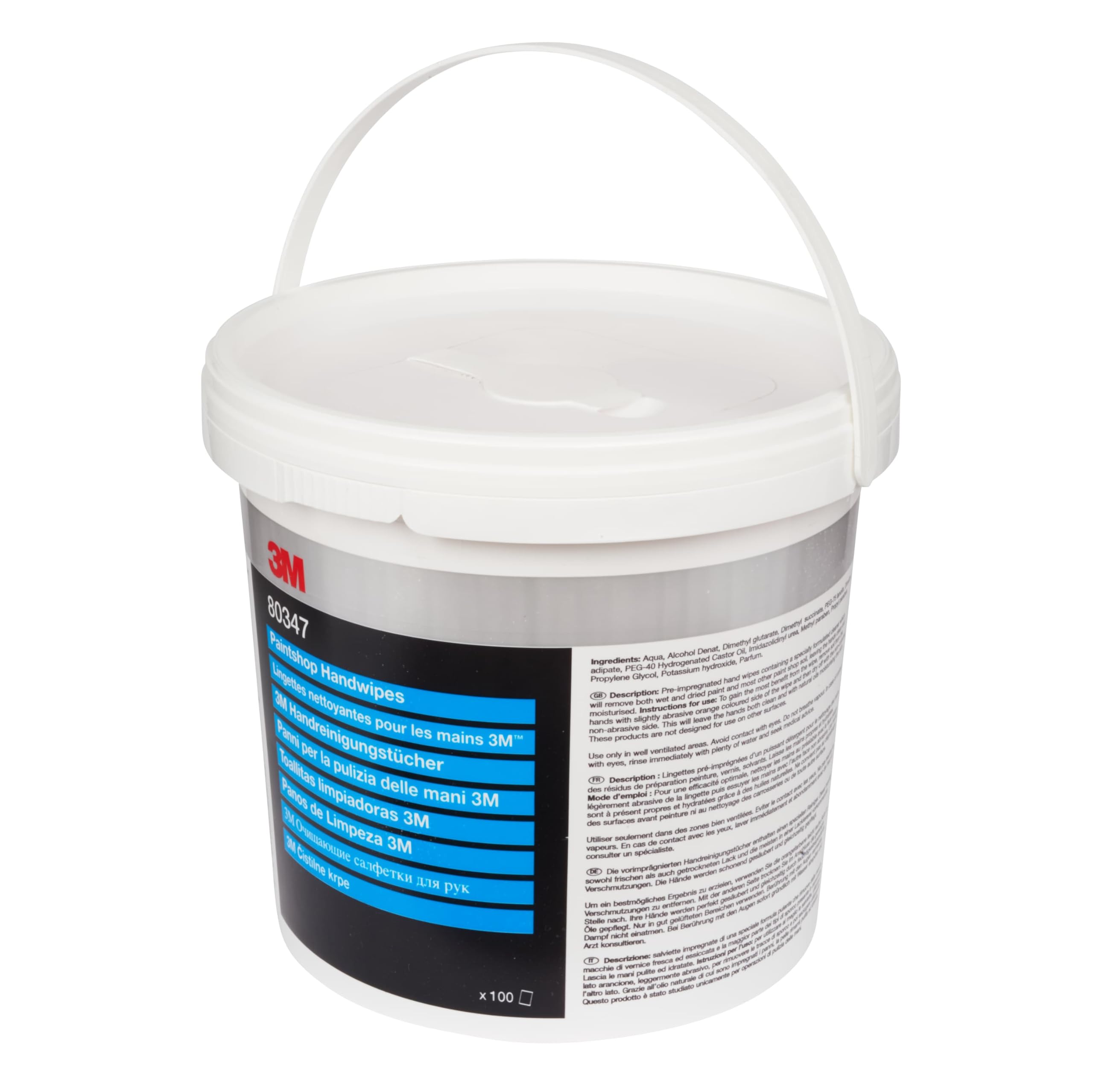 3M Lackiererei-Feuchttücher, 270 mm x 280 mm, 80347, 100 Tücher
