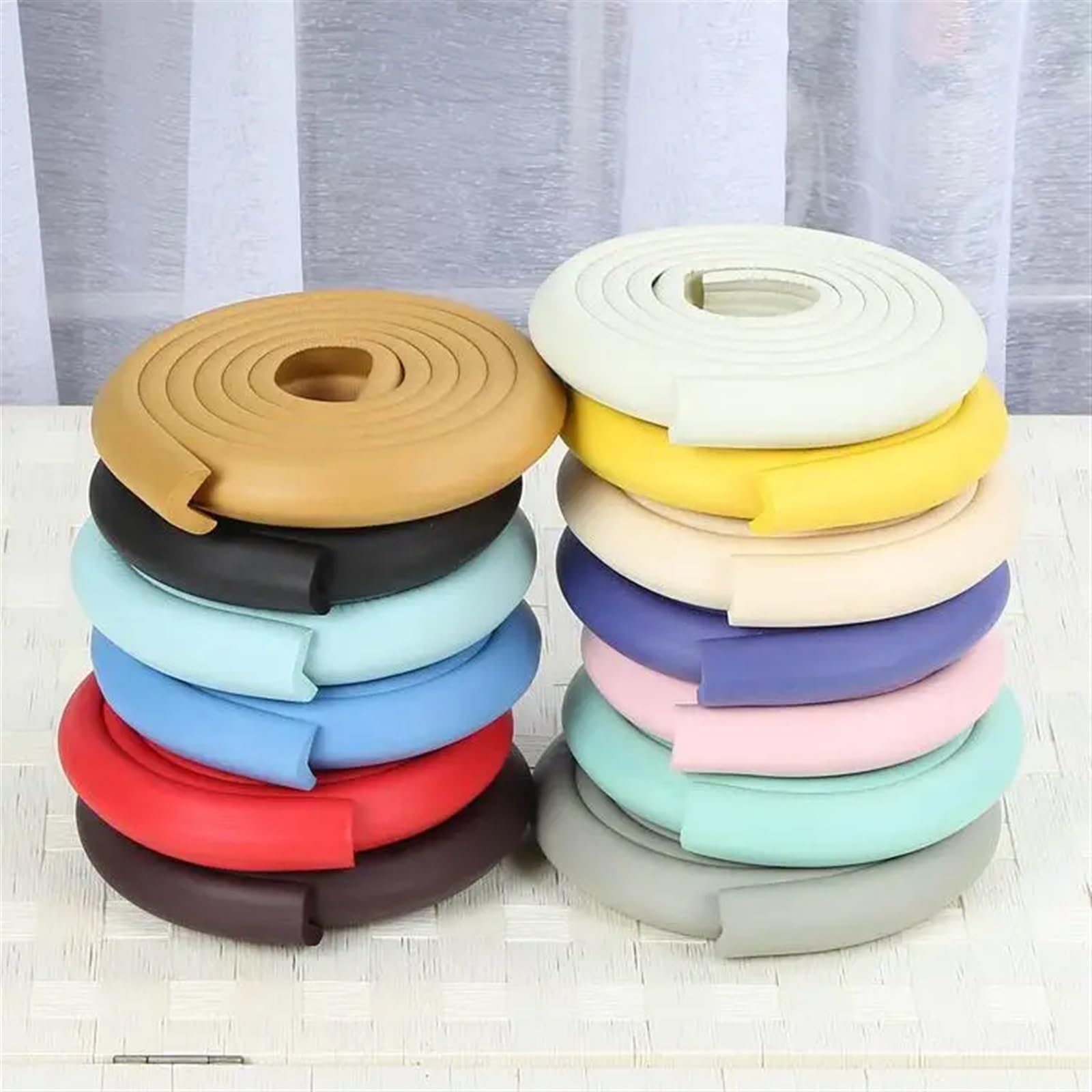Protectores de Esquinas para mesas, Seguridad Infantil, 2 Metros, Forma de U, Extra Gruesos, para Muebles y escritorios, Cinta Protectora de Espuma.