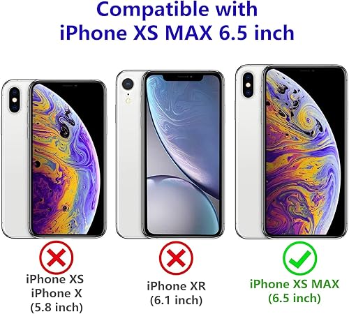 Miniatura 2 de TORRTOWAY Funda para iPhone Xs Max, soporte magnético integrado para automóvil, a prueba de golpes, funda protectora para iPhone Xs Max (rosa)