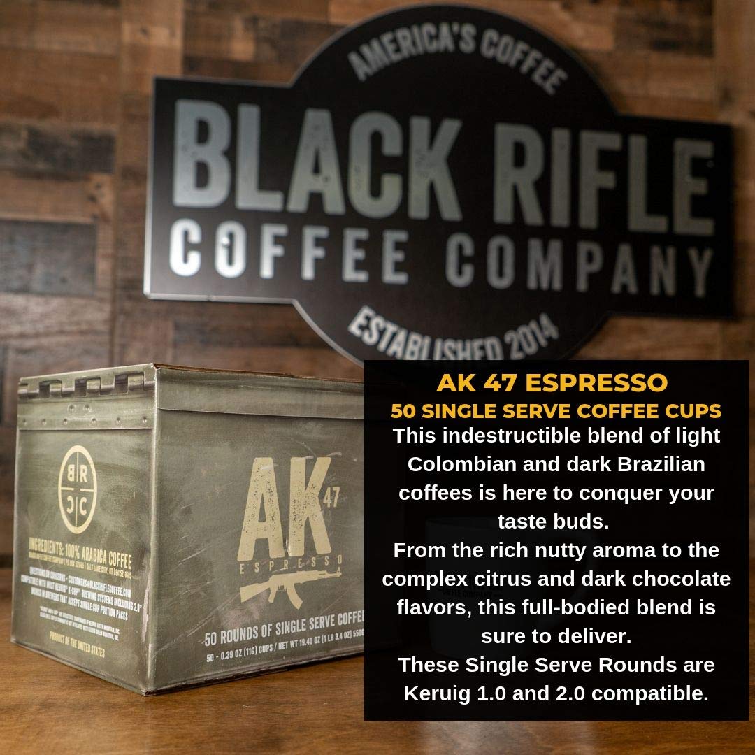 Black Rifle Coffee Company AK Espresso 50 Count Medium Roast K Cups - Single Serve K Cups Coffee — view 4