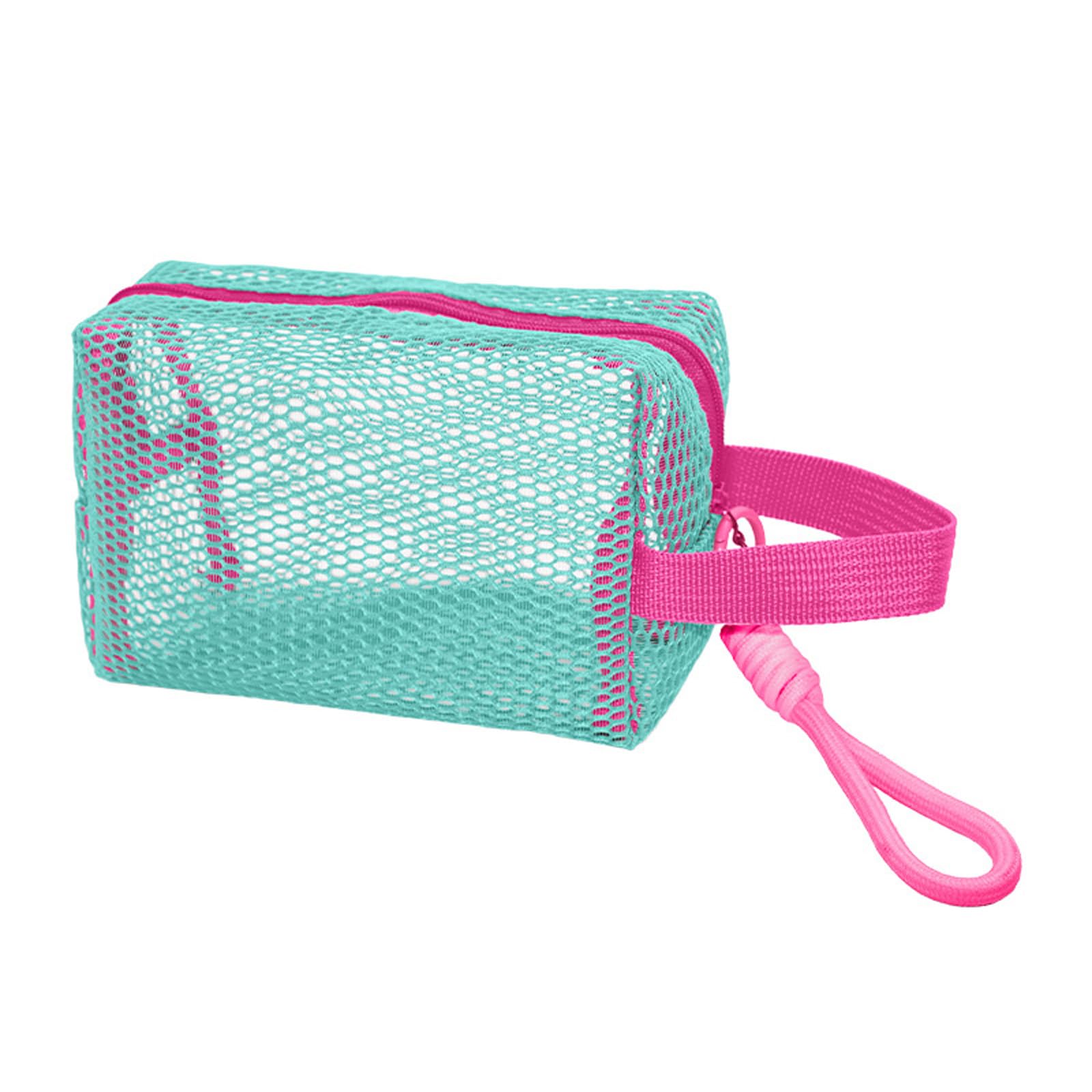 Cazstyk Light Green Stylish Meshes Makeup Storage Bag With Spacious Interior Multipurpose Meshes For Cosmetics Skincare And Small Items Waterproof Cosmetics