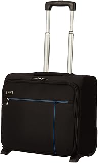VIP Alfa 44Cm Polyester 2W Black Business Overnighter Trolley Bag with Spinner Wheels, Extra Small Price In India