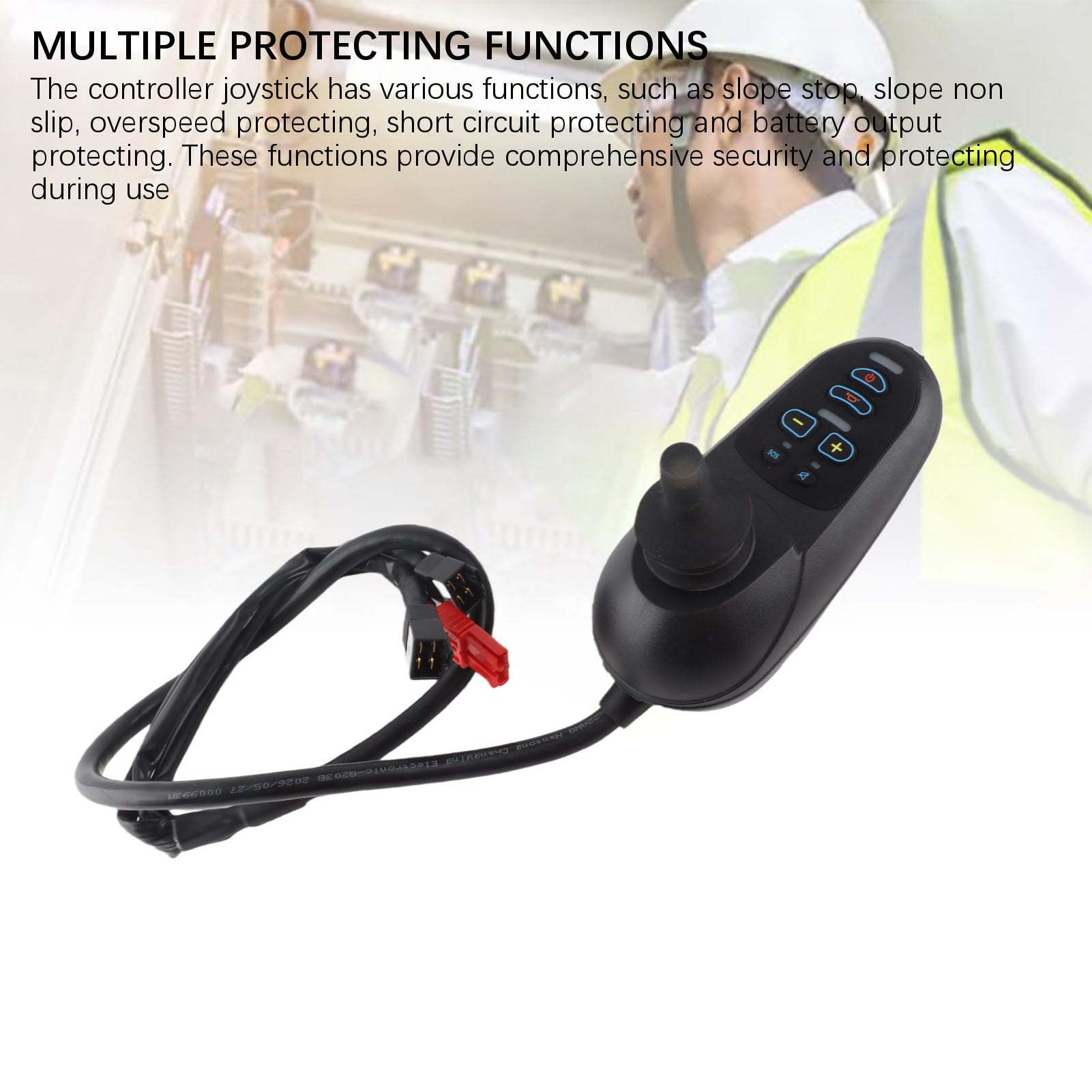 Marhynchus Controlador de Joystick para Silla de Ruedas Eléctrica Controlador de Alimentación para Silla de Ruedas Eléctrica de de Balancín Hall 50A con