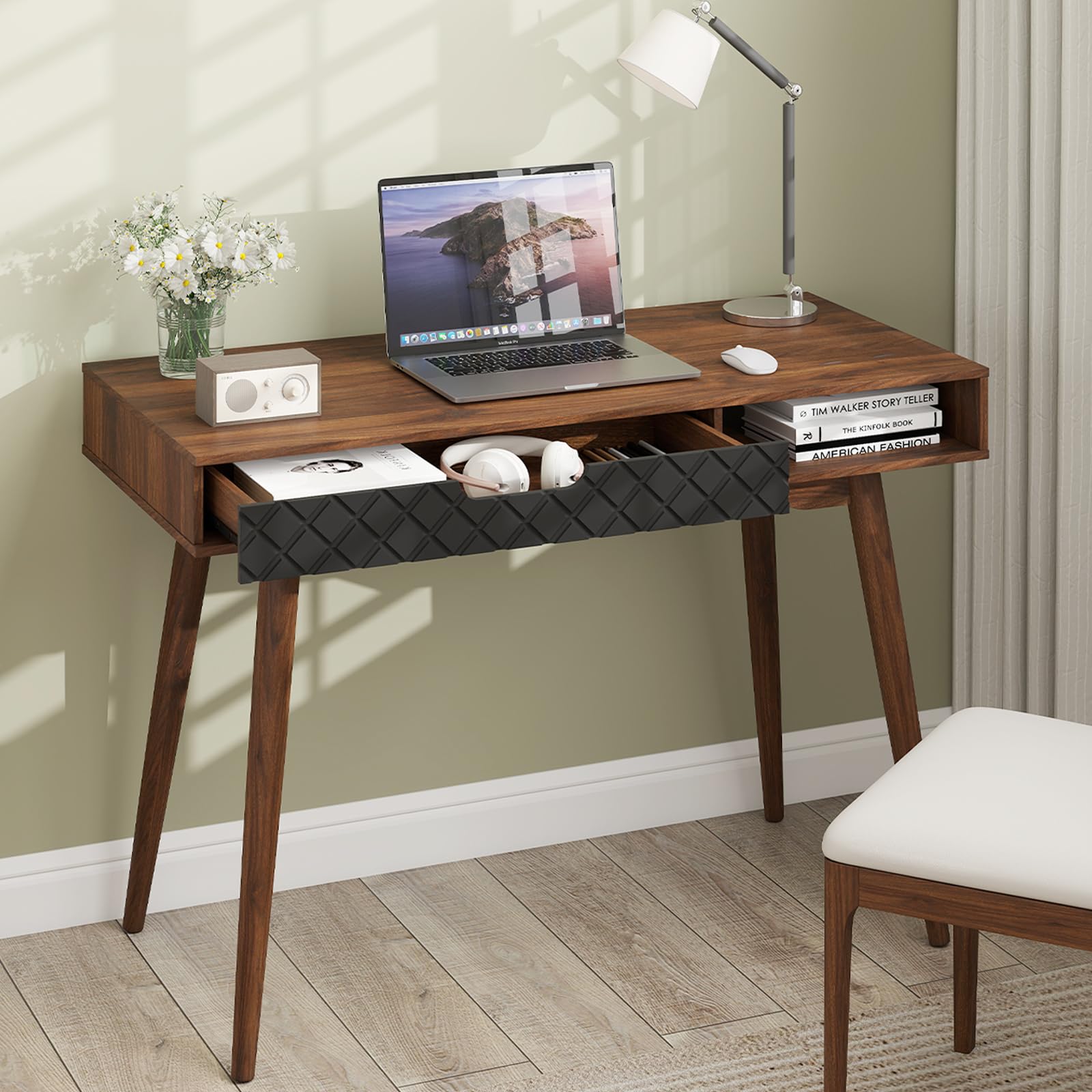 Tangkula Mid Century Modern Desk