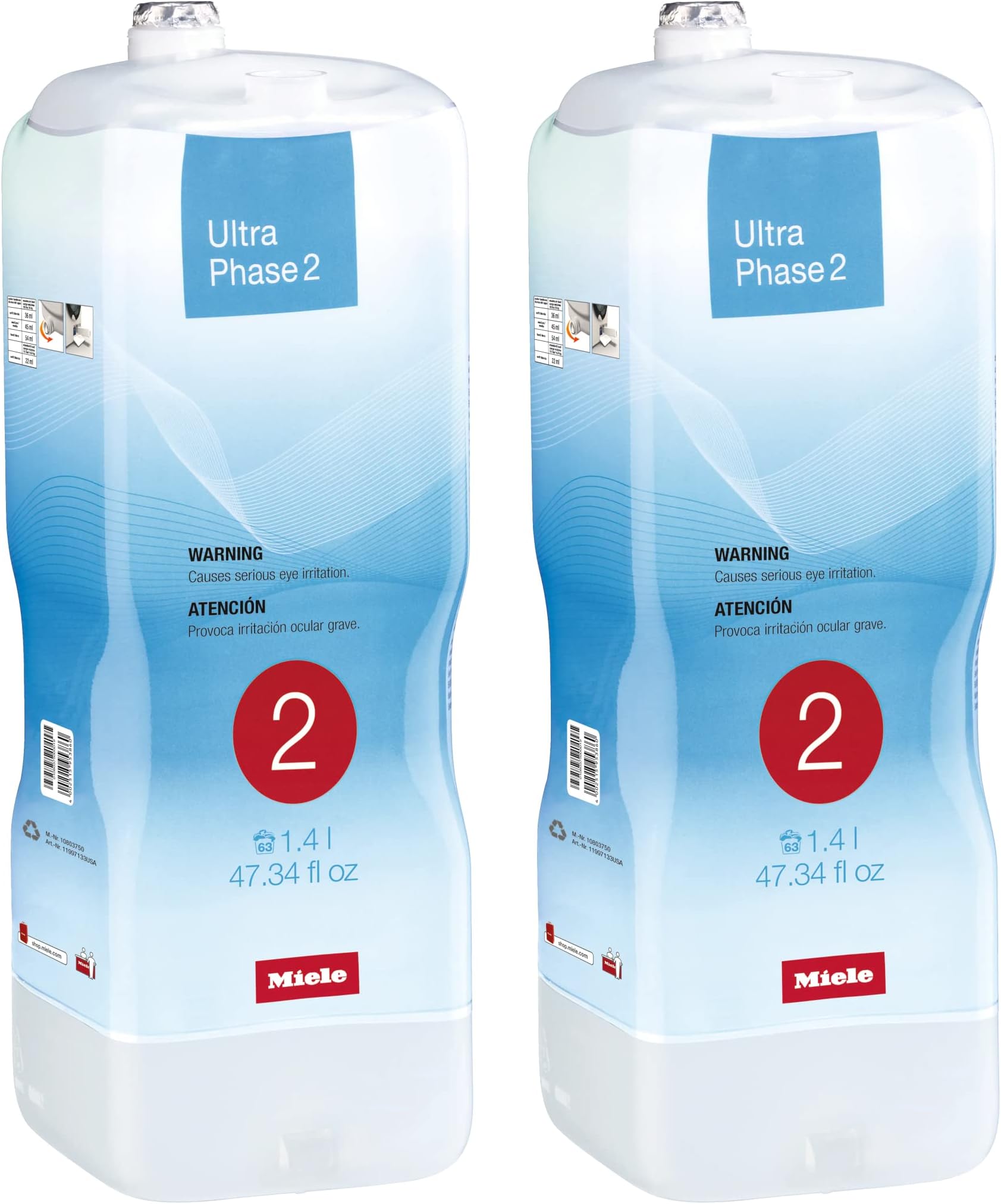 Miele Ultraphase 1 Und 2 Nachfüllen Amazon.com: Miele's UltraPhase 2 Detergent for Whites and Colors, Aqua