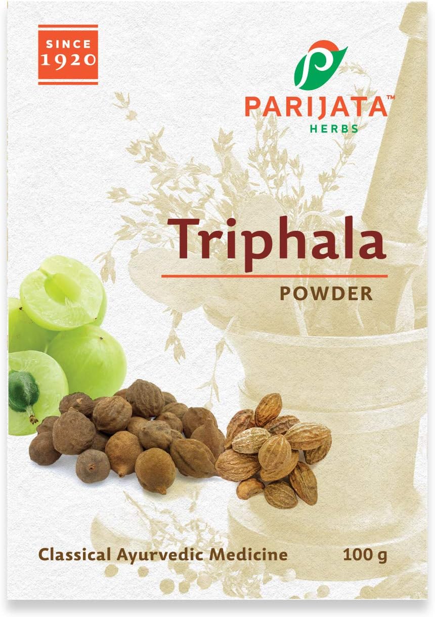 Parijata Herbs Triphala powder - 100g, Helps Relieve Constipation, Classical ayurvedic medicine