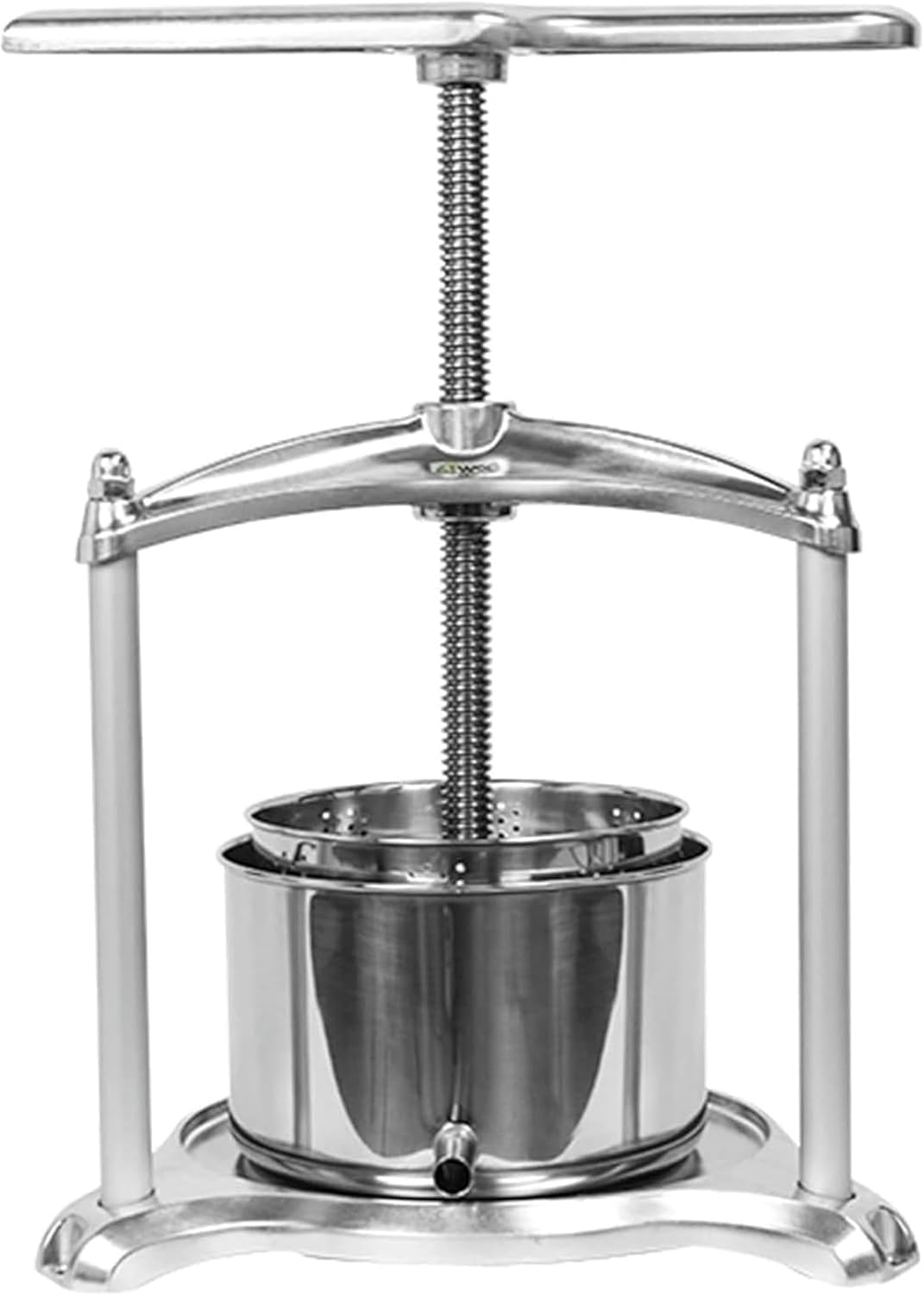 UVA Press, Manual Wine Mill, Fruit Wine Press with Triangular Structure and ARA in T to Make Wine, Honey, Juice (3l)//