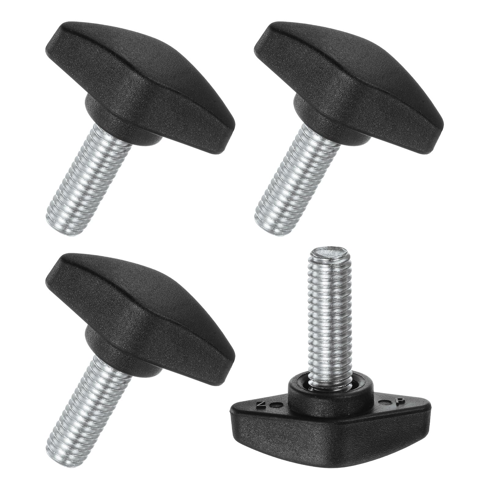 M8 Thumb Screws - Tee Wing Knobs, Black -18