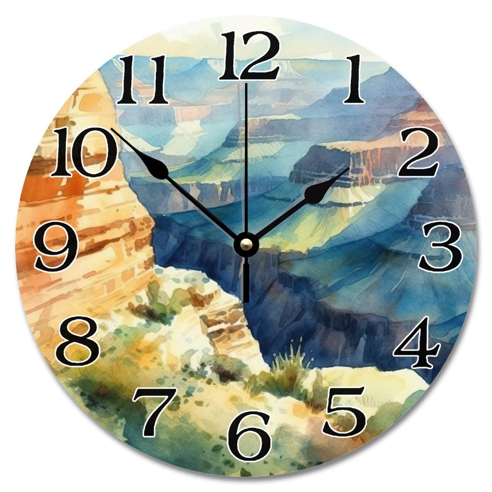 Horloge murale en bois 25,4 cm Grand Park pour salon et bureau