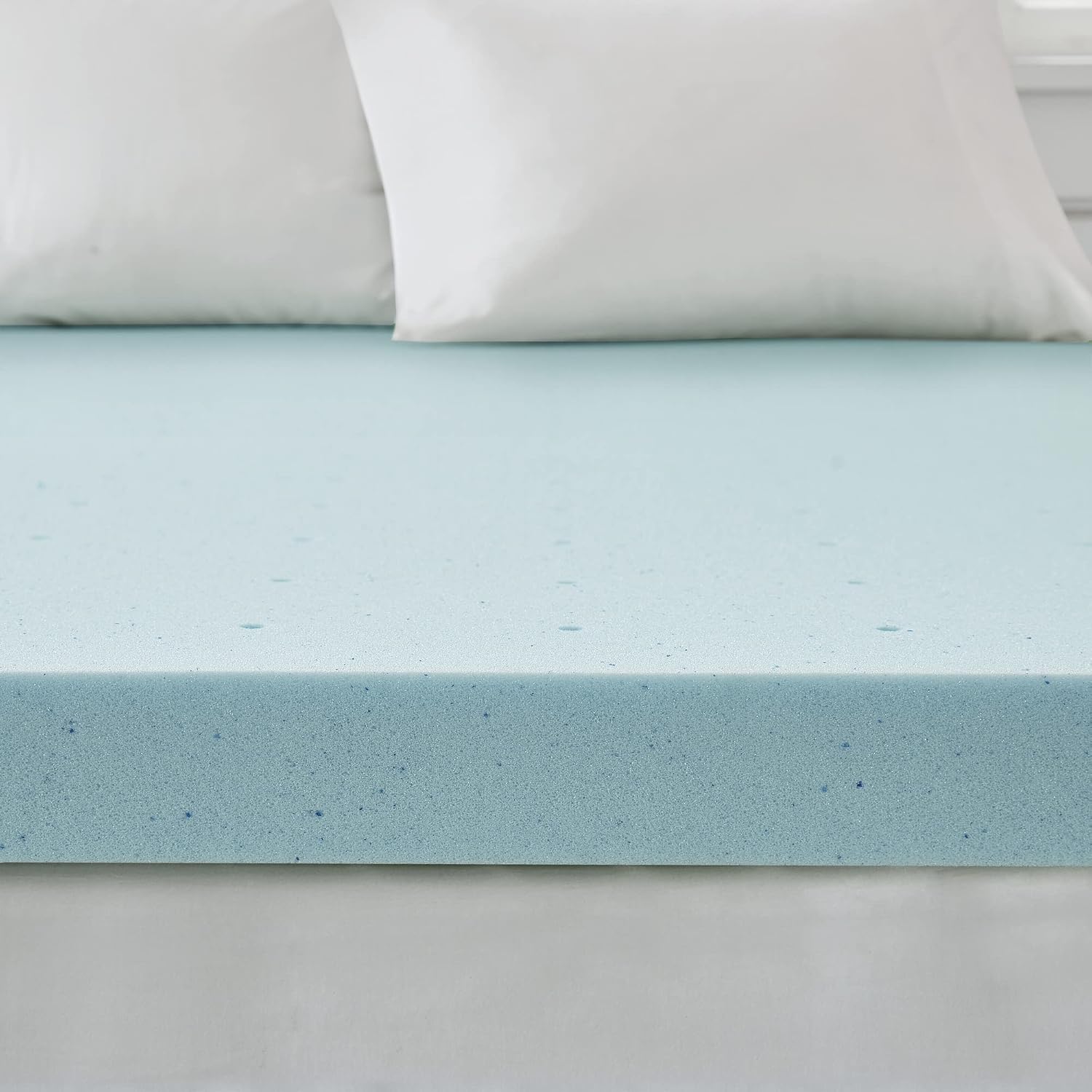 Sleep Philosophy Gel Infused Memory Foam Mattress Topper Luxurious All Season Enhanced Bed Support, Twin XL(3" Thick), Removable Cooling Cover