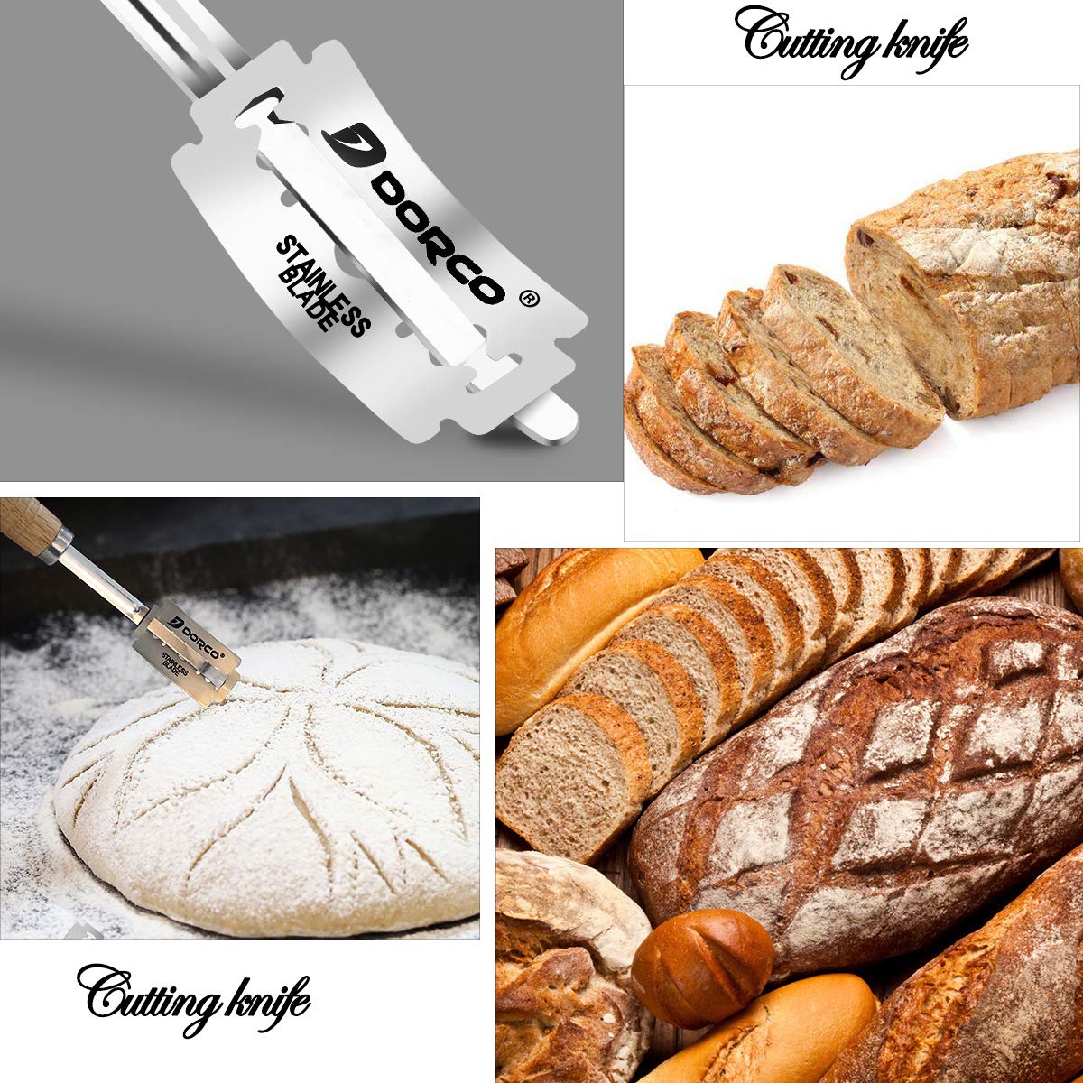 Litthing 6pcs Herramienta de Corte de Pan Cuchillo de Masa Cuchillo multiusos para cortar masa y pan Herramienta de cocina para pasta, pizza, postres y repostería, 18,5 x 3 cm