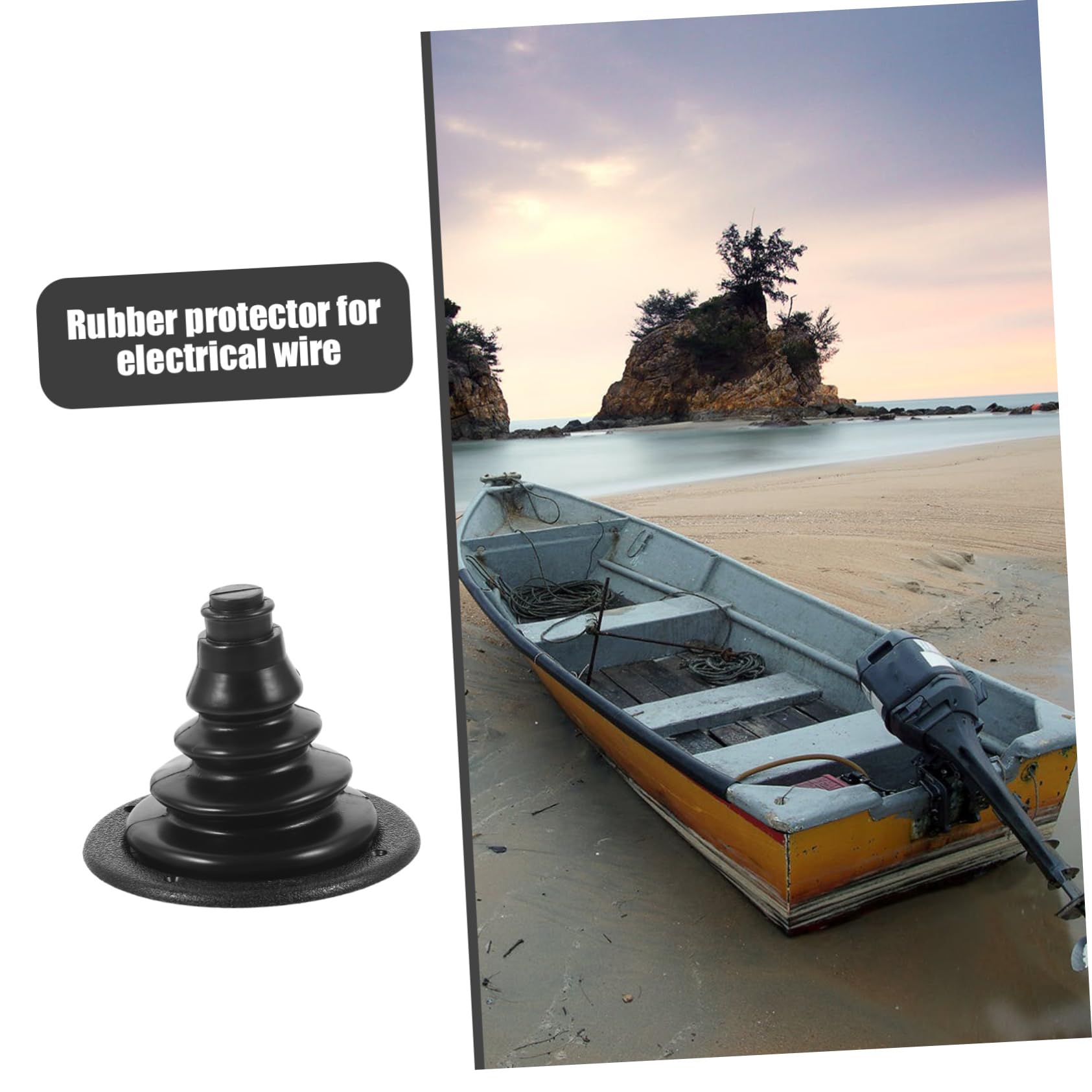 ifundom Protezione del Cavo del Cambio Avvio Cavo Marino Guaina passacavi Cable Organizer Accessori nautici Yacht organizzatore di Cavi in ​​Gomma Manicotti in Gomma Black