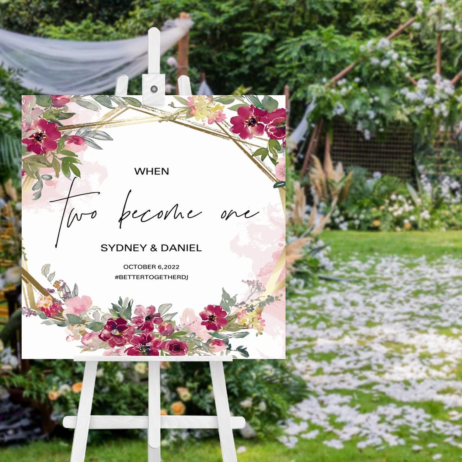 Panneau de bienvenue de mariage en bois Welcome to Our Wedding haut de gamme