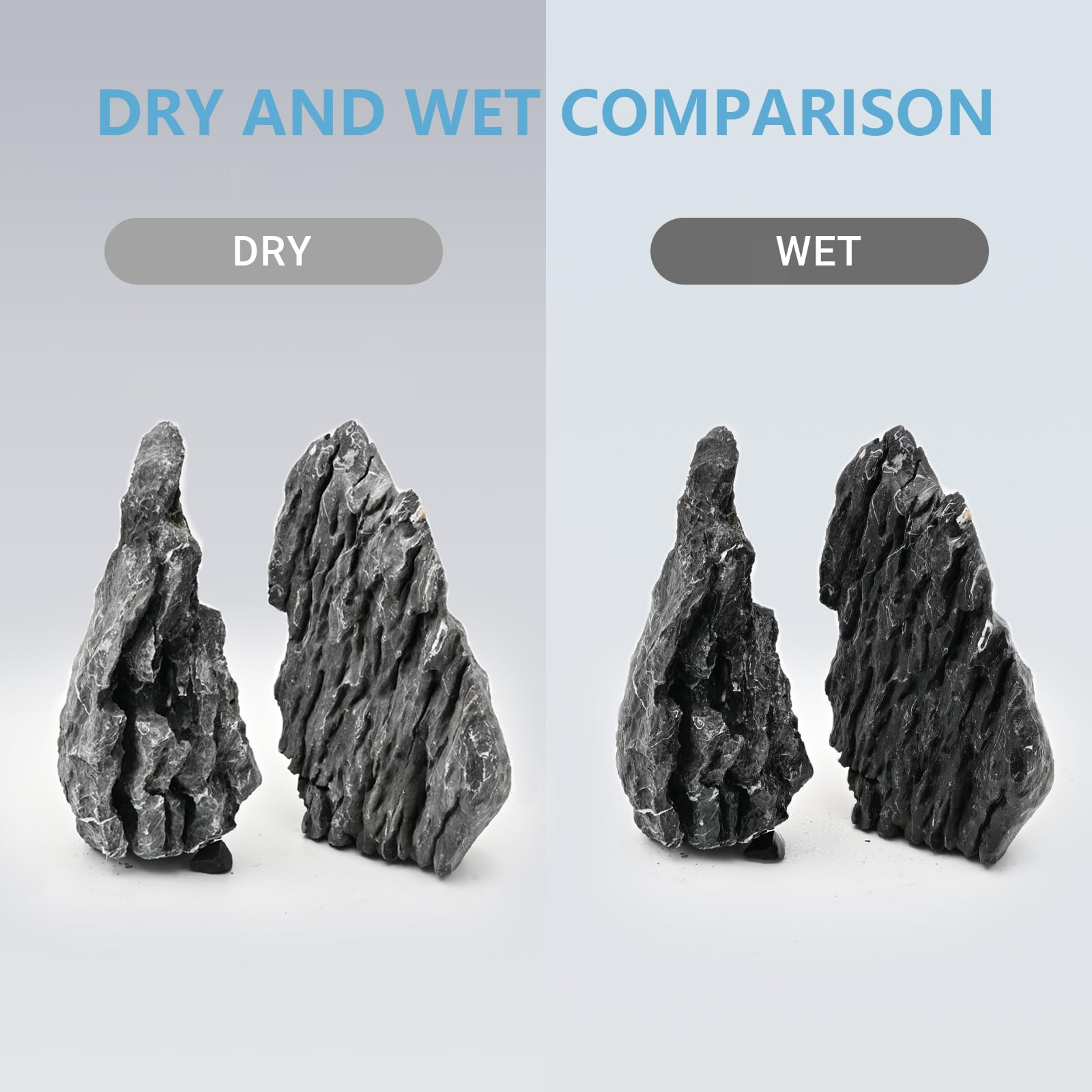 Seiryu Rock Pierre de dragon naturelle 9 kg – Pierres décoratives pour aquarium, terrarium et vivarium, 7 à 18 cm