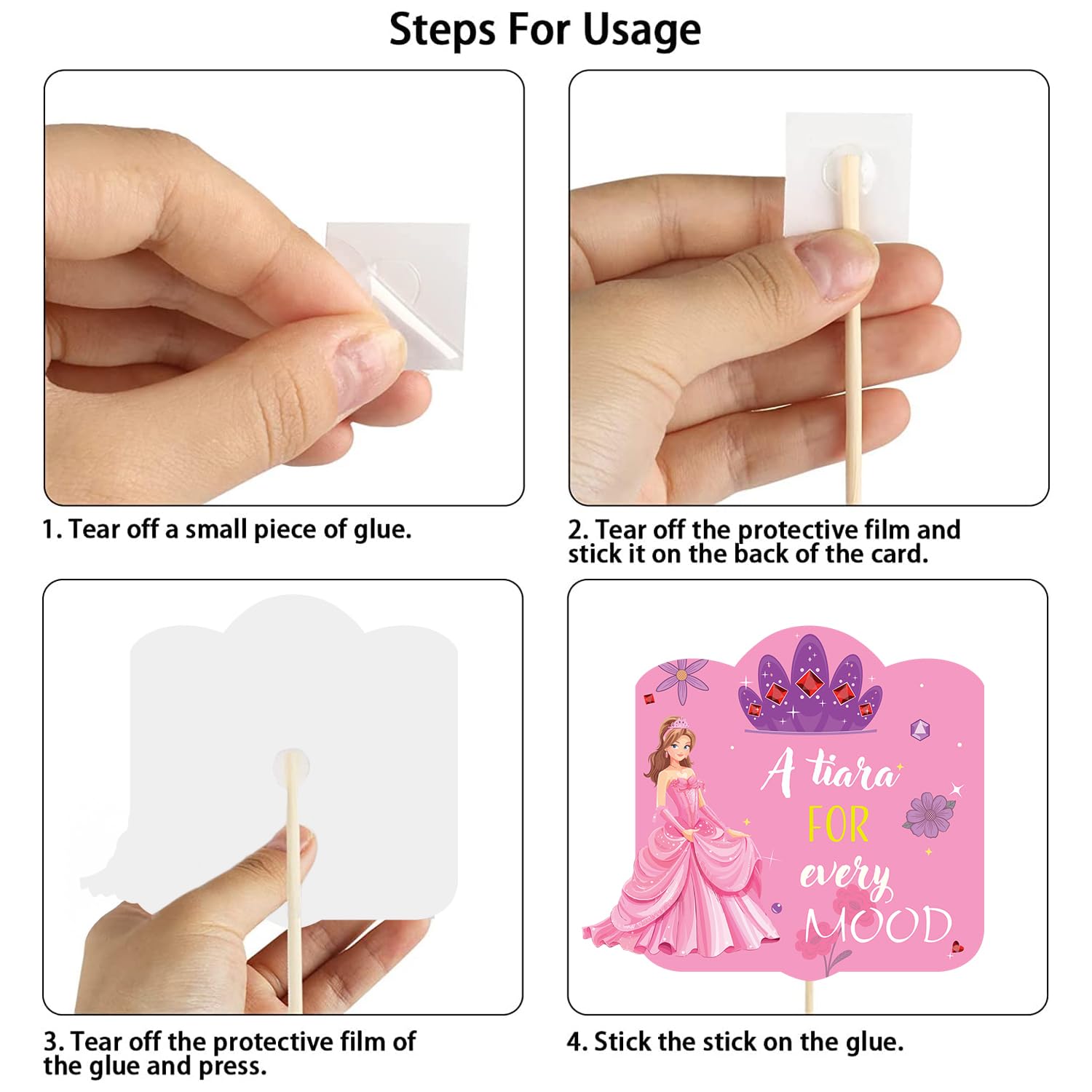 Party Propz Princess Theme Birthday Decoration Items- 17 Pcs, Princess Decoration Set Combo, Birthday Props for Kids, Princesses Party Supplies for Girls,Photobooth Props Fun 2