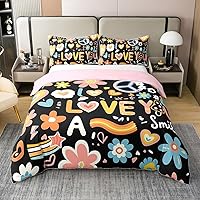 Vista 27 de Funda de edredón 100% algodón con vaca de las tierras altas floral, juego de ropa de cama de ganado toro tamaño completo, funda de edredón