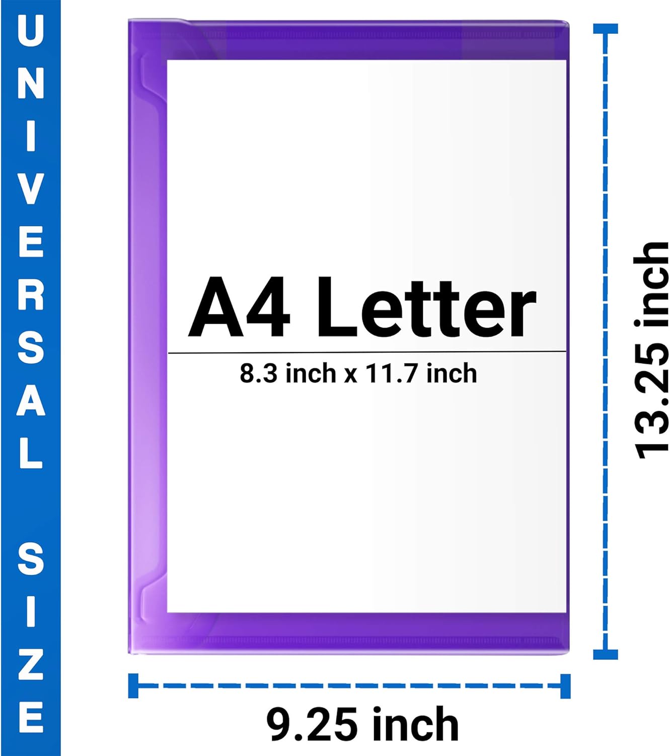 10 Pack Plastic Envelopes with Snap Closure Fabnuts Clear Document Plastic File Folders Letter Size , Poly Envelopes with Label Pocket for Homework/Office , Assorted Colors : Office Products