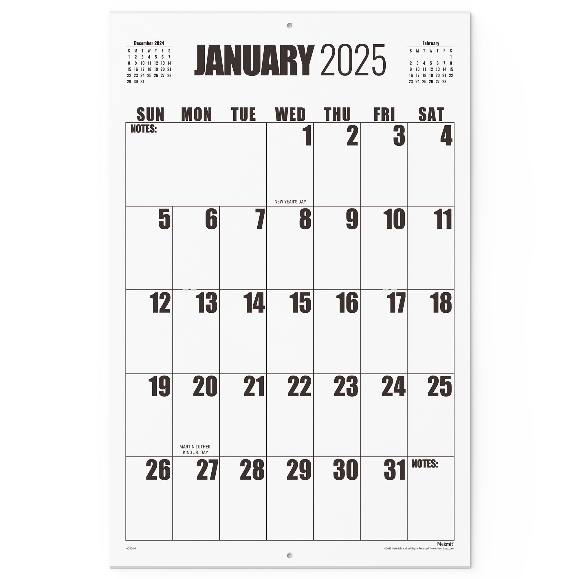 Amazon.com: Wall Calendar 2025, Nekmit 2025 Wall Calendar from January 2025 to July 2026, 22 3/4