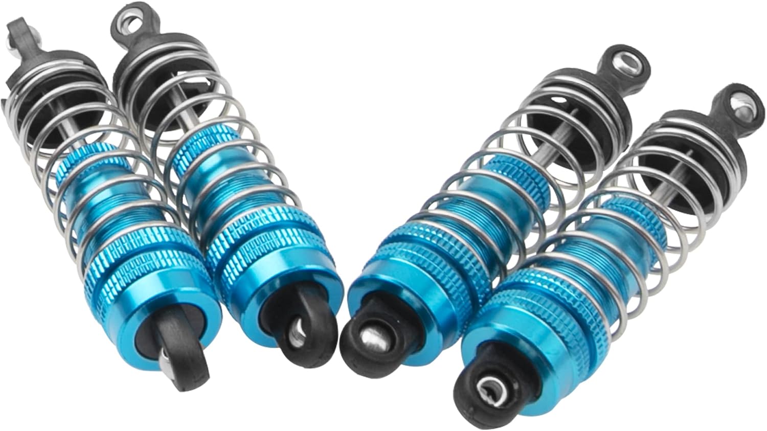 4Pack Vgoohobby 144001 Shock Absorber Damper Suspension Shocks Upgrade Parts Compatible with WLtoys 144001 124018 124019 1/14 RC Car Buggy (Blue)