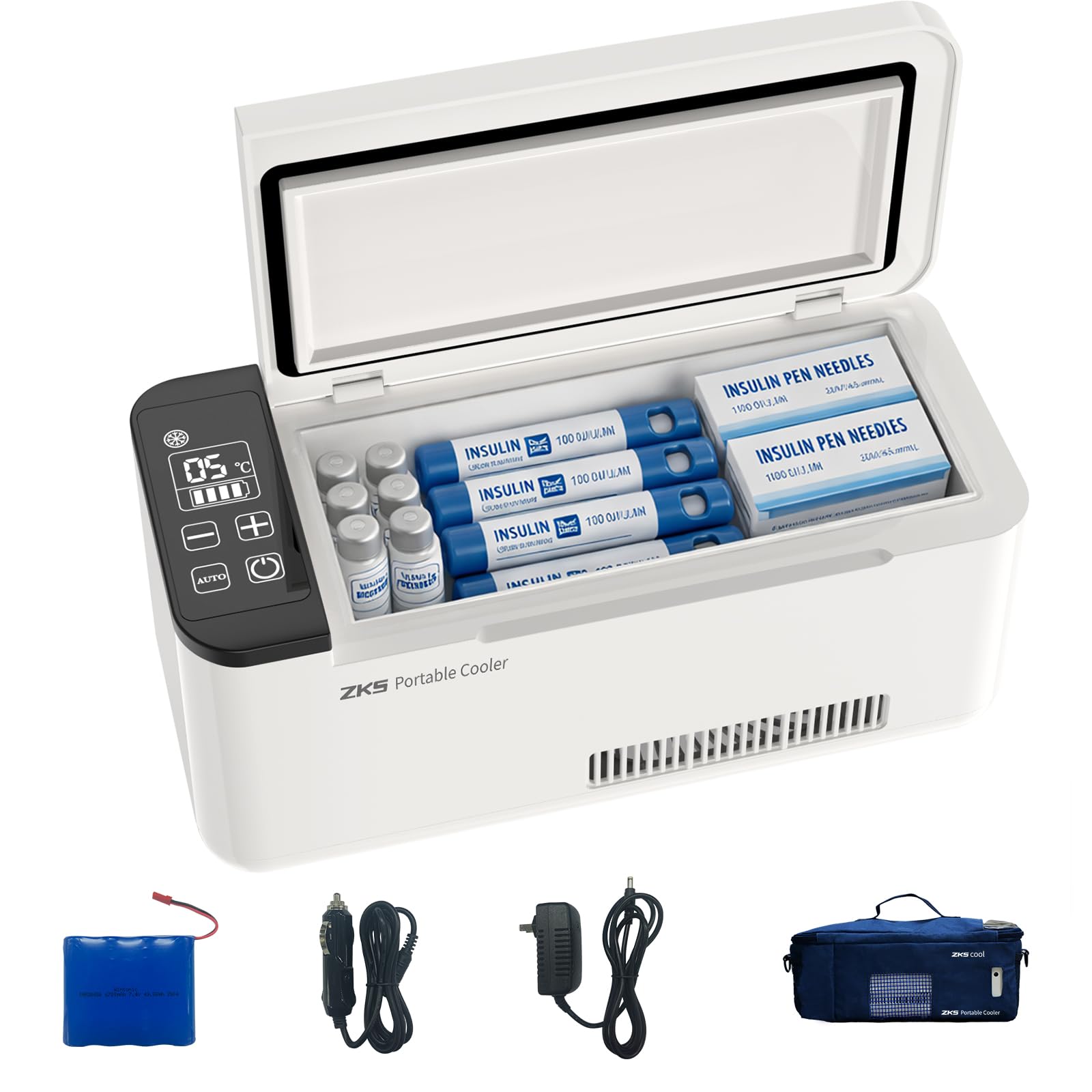 Insulinkühler gekühlter Kasten Tragbare Insulin Kühlbox für Medikamente Mini Intelligente Elektrische Mini Kühlschrank für Auto Reise Zuhause