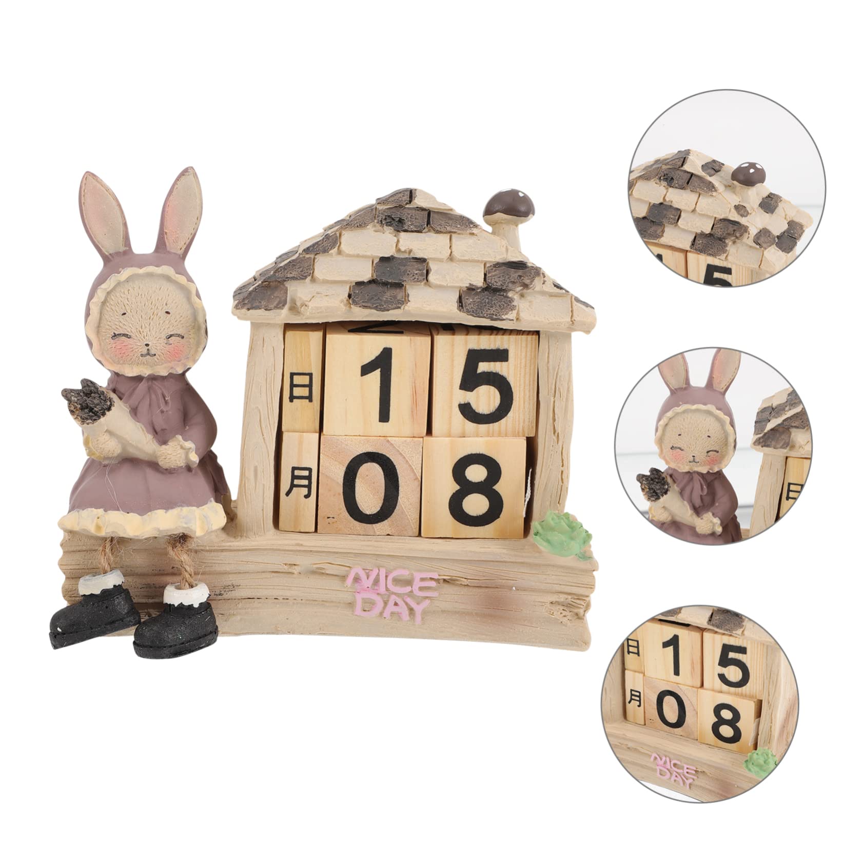 4 pezzi Calendario Decorazioni per la tavola di nozze Blocchi di data in legno Blocchi per il conto alla rovescia Decorazioni per il tavolo di Natale Decorazioni in legno Decorazioni per la tavola da
