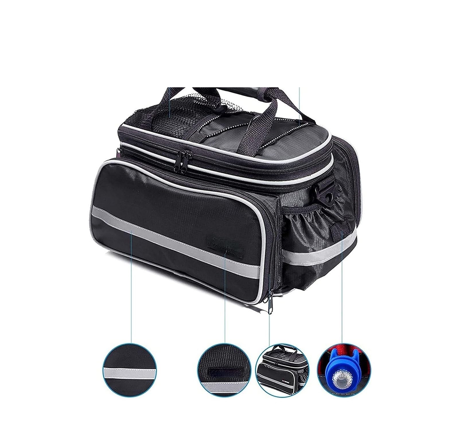 Bolsa portátil de primeros auxilios vacía, bolsa de enfermería con asa, bolsa para kits médicos de emergencia, para visitas a domicilio, atención sanitaria, cuidados paliativos, viajes(Blue)