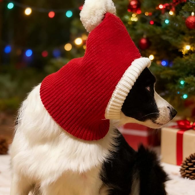 Gorro de Navidad para Perro Grande Mediano, Gorro de Invierno Cálido miniatura 3