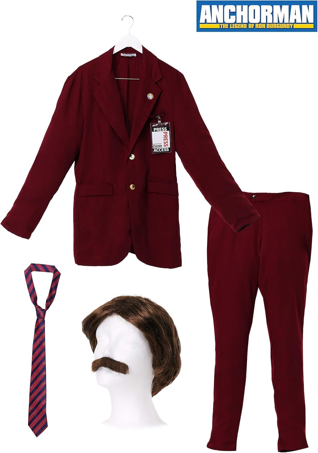 Deluxe Anchorman Ron Burgundy Costume Anchorman Suit Costume Adult - Image 4