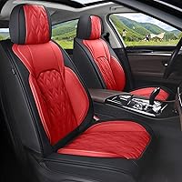 Vista 22 de 2 fundas de asiento delantero de automóvil para Nissan Frontier 2009-2024 2025, de piel de seda de hielo, transpirable, impermeable, compatible