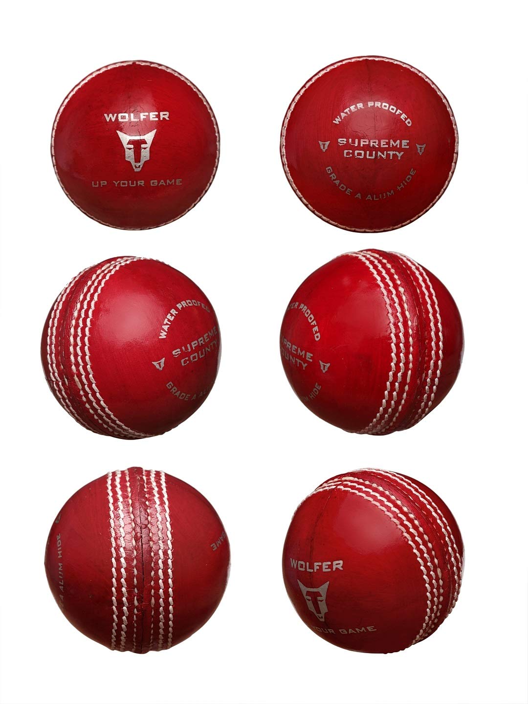Wolfer Club Edition Red Cricket Leather Ball - Pack of 6 (B07QMMFGM2) Amazon Price History, Amazon Price Tracker
