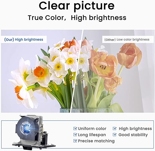 Miniatura 2 de Bombilla de repuesto NP39LP con carcasa para proyector NEC NP-P502H NP-P502W P502H P502H P502HL P502W (bombilla original en el interior)