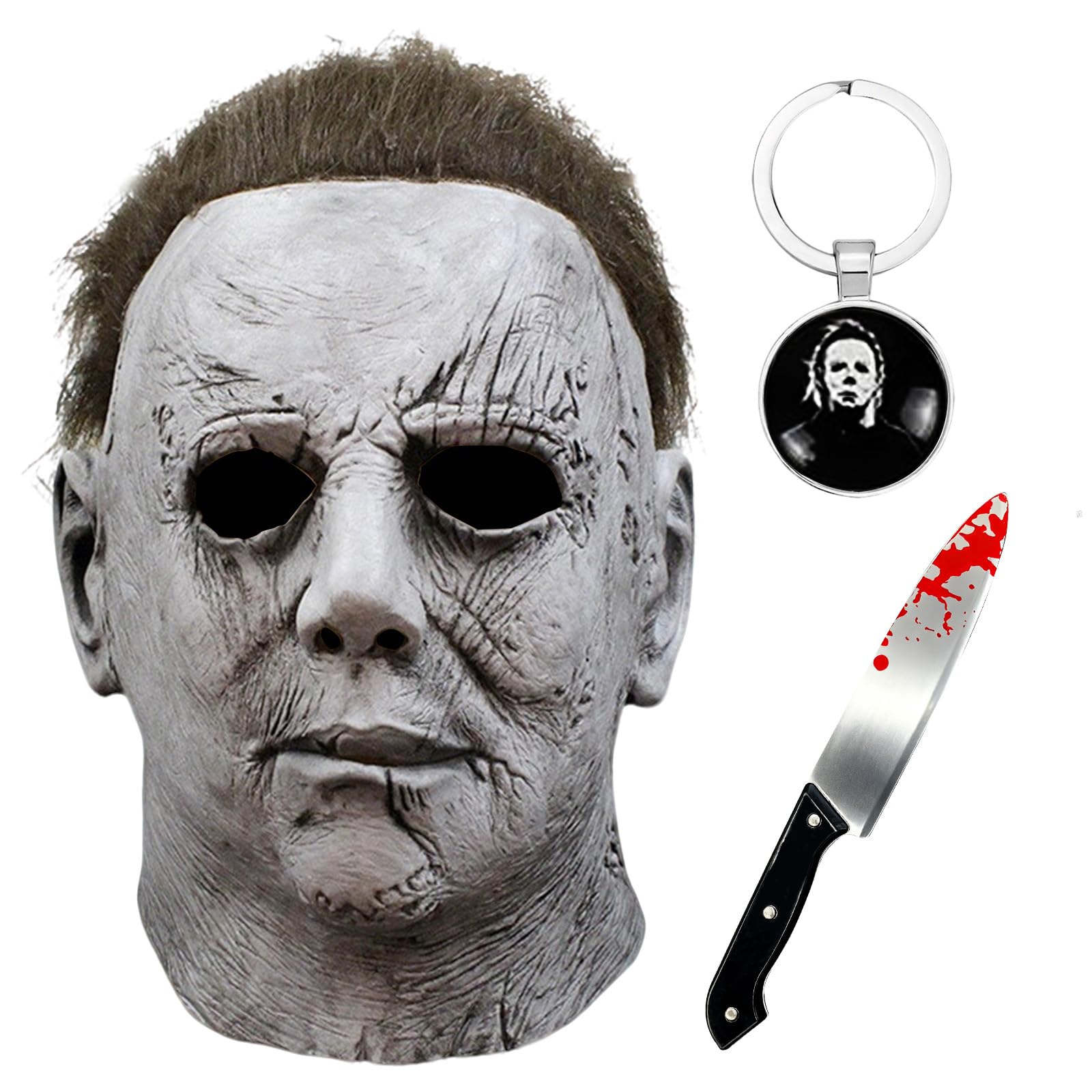 Maryparty Michael Myers Mask for Adults Halloween Michael Myers Face Scary Mask for Halloween Kills Scary Cosplay (Style-4)