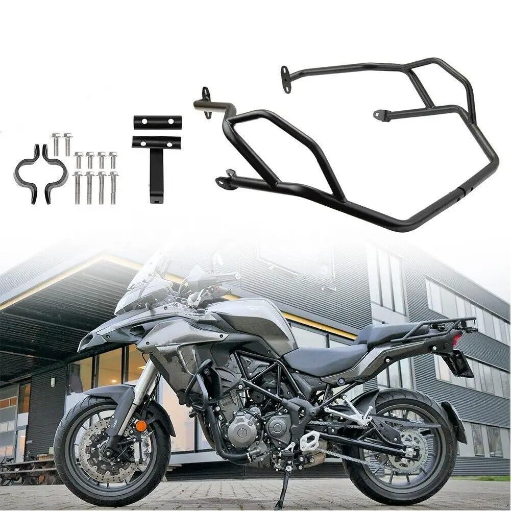 Paramotore Tubolare Adatto Per Benelli Per TRK502 Per TRK502X Highway Nero Barra Di Protezione Motore Protezione Paraurti Motorcycle motore Paraurti