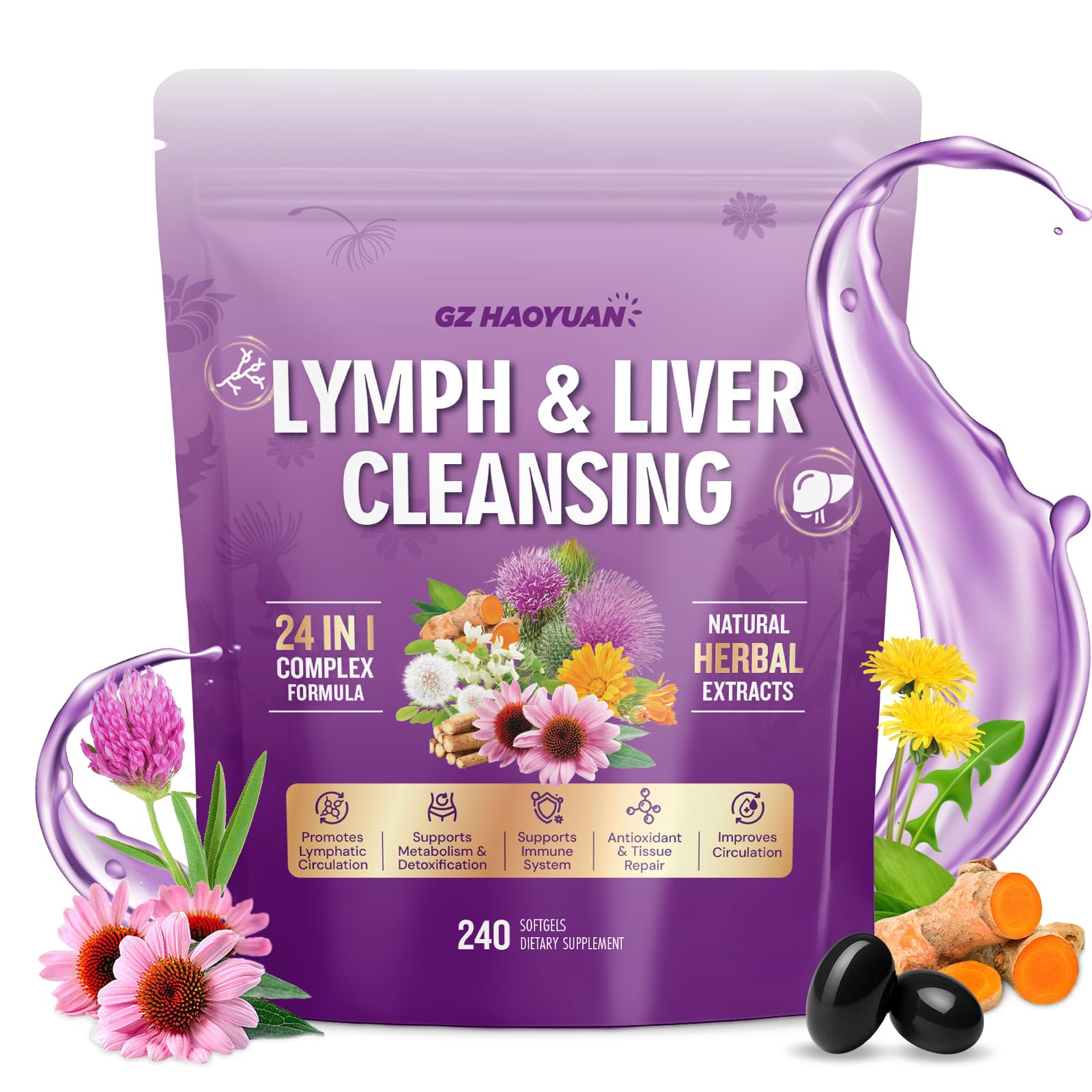 Amazon.com: Lymphatic Drainage Supplement, Liver Cleanse Detox