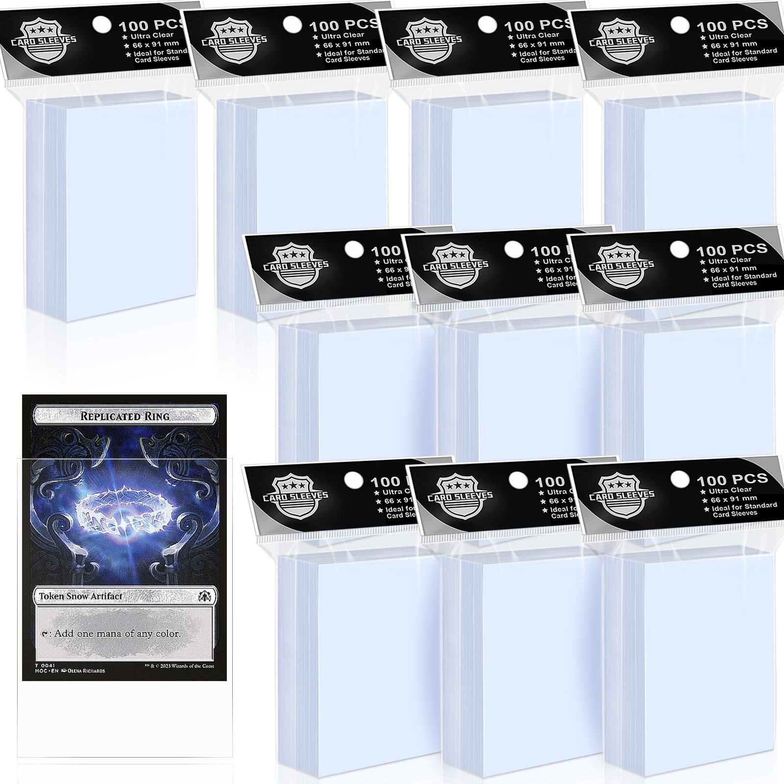 1000 fundas protectoras transparentes suaves para tarjetas, estándar para fundas de tarjetas de centavo, fútbol, magia, béisbol, MTG, Yugioh