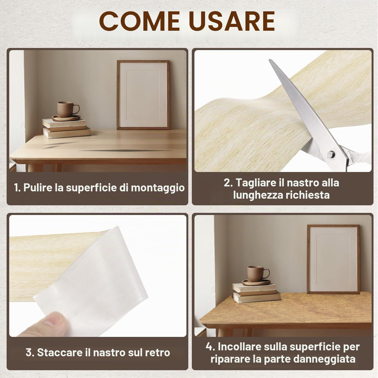 PATIKIL 2 Pezzi Pellicole Adesive Legno Autoadesivo 4,57M x 5,7cm Carta Adesiva per Mobili Legno Riparazione Pellicola Autoadesiva Effetto per Pavimenti Porte Armadi, Quercia Giallo Chiaro
