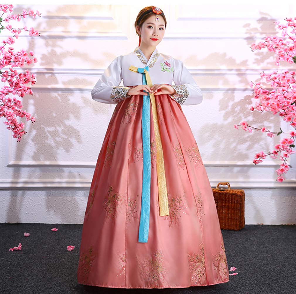 Amazon.co.jp: S~XL 4色 韓服韓国伝統衣装チマチョゴリ 韓流ワンピース