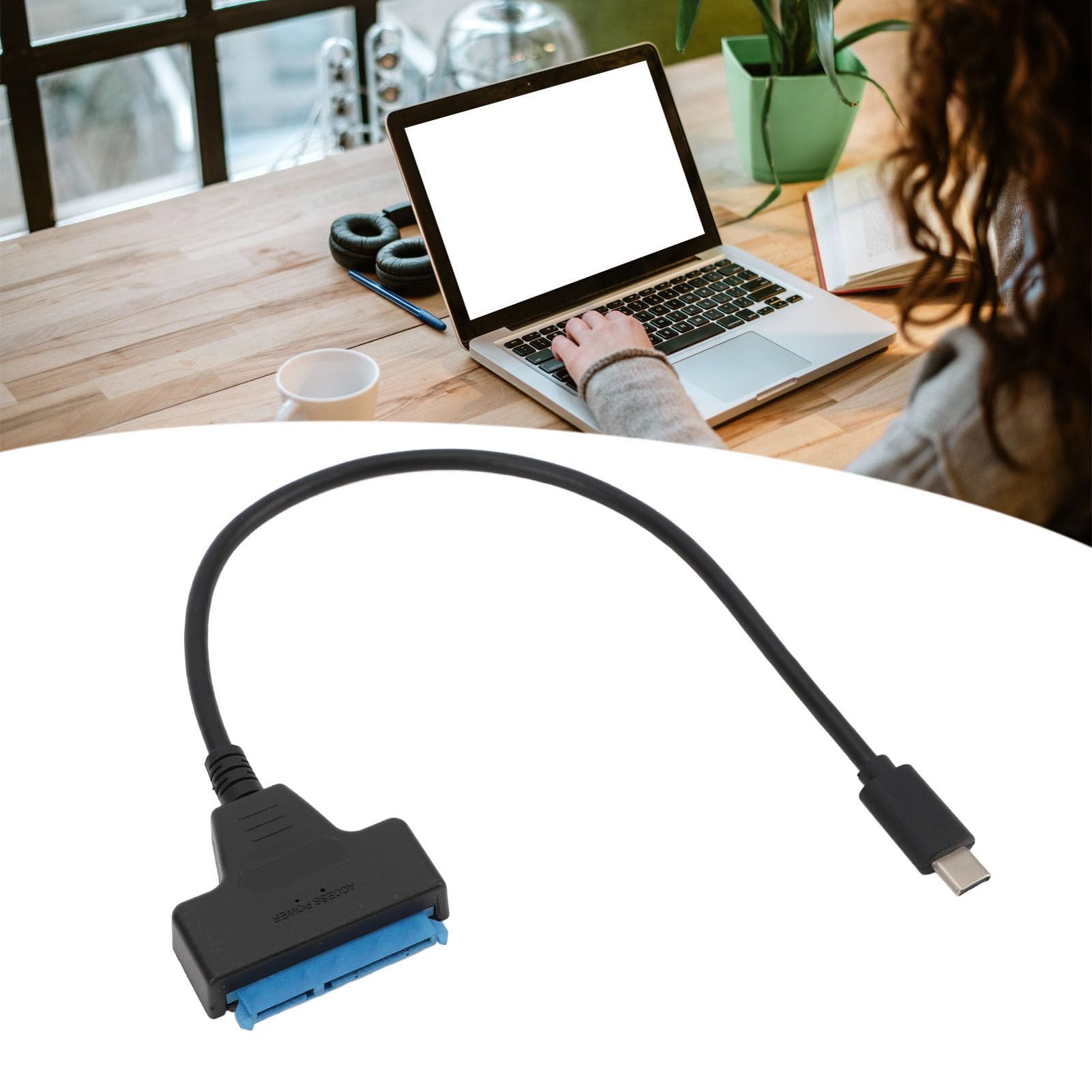 Adapter SATA na USB C do 2,5 cala SSD/HDD, typ C na SATA adapter kablowy konwerter obsługuje UASP 6 Gbps kabel do konwertera dysków twardych do komputerów typu / urządzeń mobilnych/stołowych