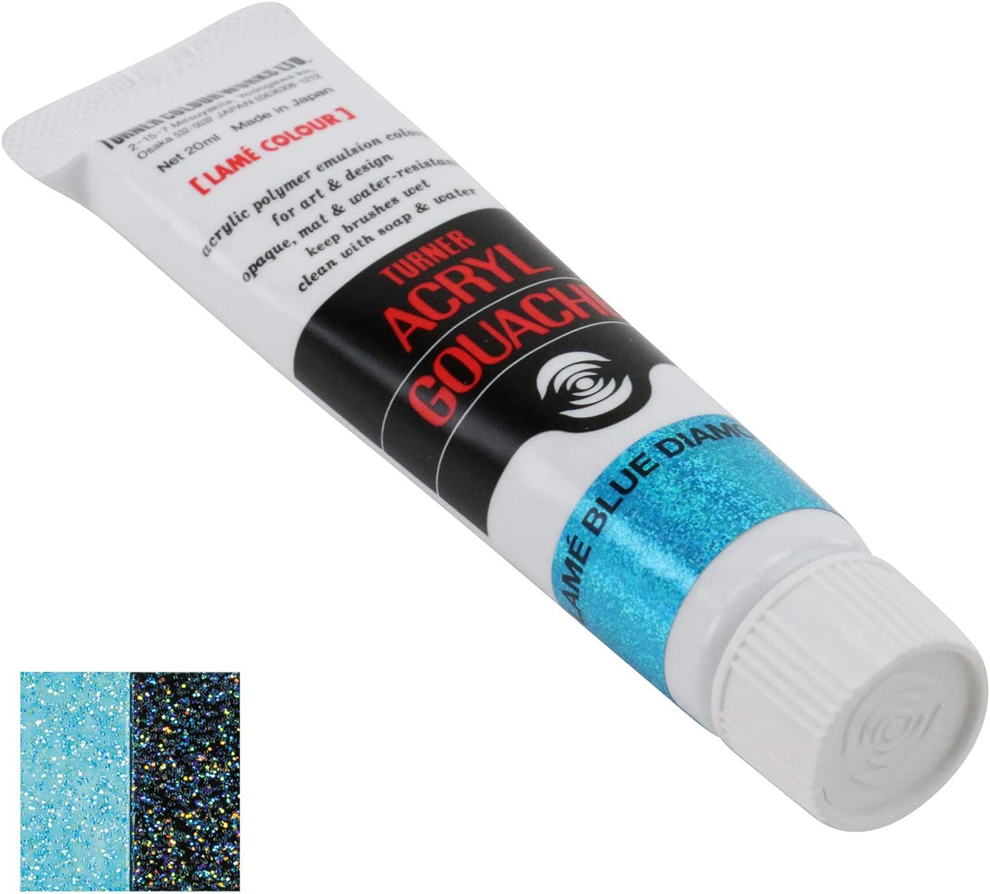 Turner Color Acrylic Gouache Glitter Blue Diamond AG020226 0.7 fl oz (20 ml) (No. 6)