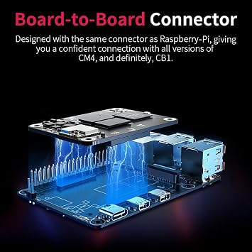 BIGTREETECH Pi4B Adapter V1.0 for Raspberry Pi CM4, BTT CB1 V2.2/CB1 eMMC/CB2 Core Board Compatible SKR Mini E3 V3.0/SKR V1.4 Turbo/Octopus V1.1/Pro to Running Klipper for Voron/CoreXY/i3 3D Printer