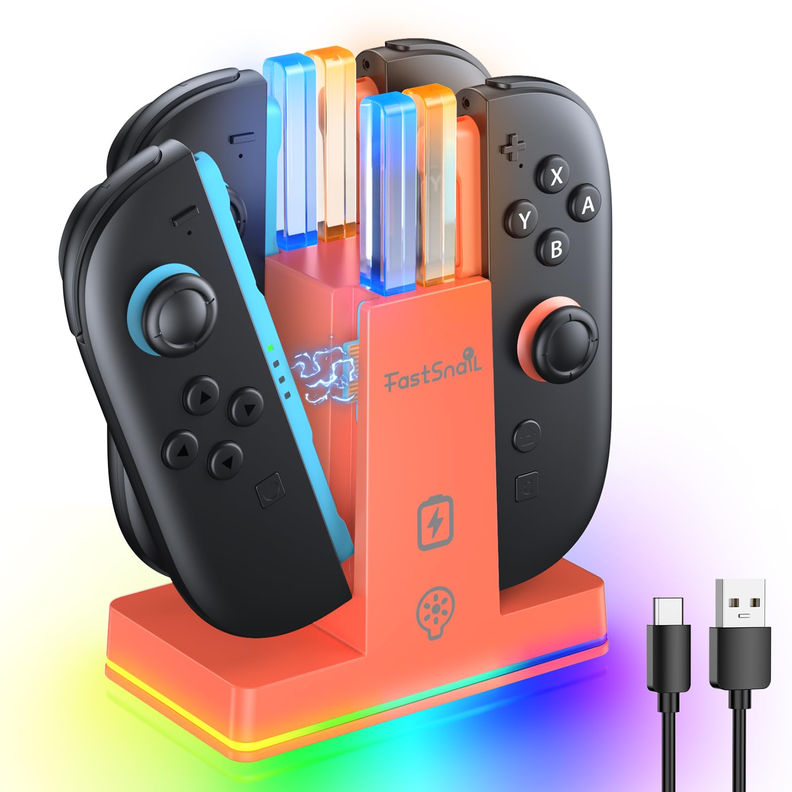 FASTSNAIL Switch 2 Controller Charger Dock for Nintendo Switch 2 for JoyCon