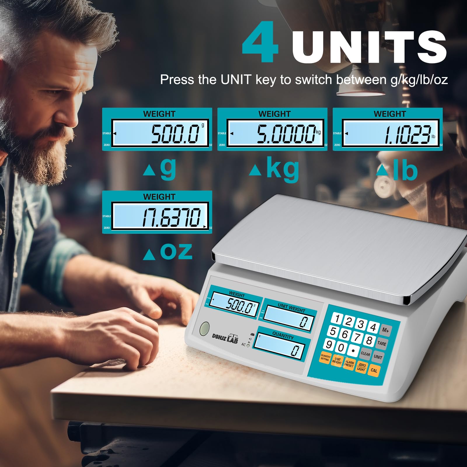 Counting Scale 30kg - Precise Parts & Coin Weighing -2