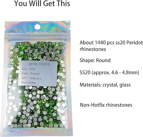 Vista 66 de Genie Crystal ss34 Red Glass Rhinestones 288 Pcs, 7.0 mm Big Light Siam Flatback Rhinestone, Diamond Cut Gems for Crafts, Face Mask, Makeup