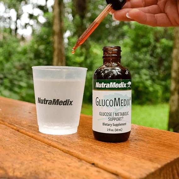 NutraMedix GlucoMedix® Liquid Herbal Drops – Stevia & Samento Blend • Bioavailable Tincture • Vegan, No Preservatives –60ml