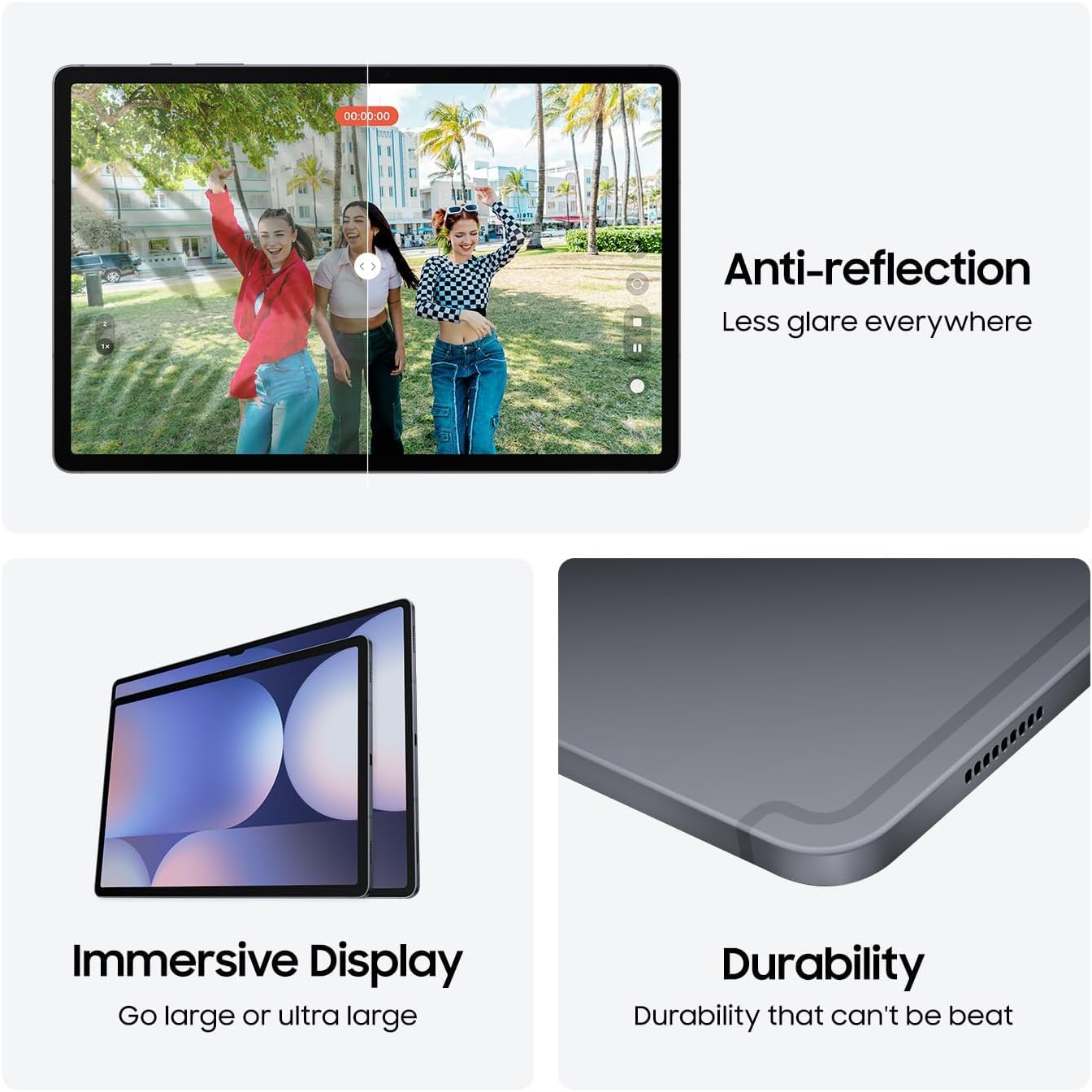 SAMSUNG Galaxy Tab S10+ WiFi 256/12GB (Samsung Keyboard Book Case Included) 12.4" (Latin American Stock) Moonstone Gray