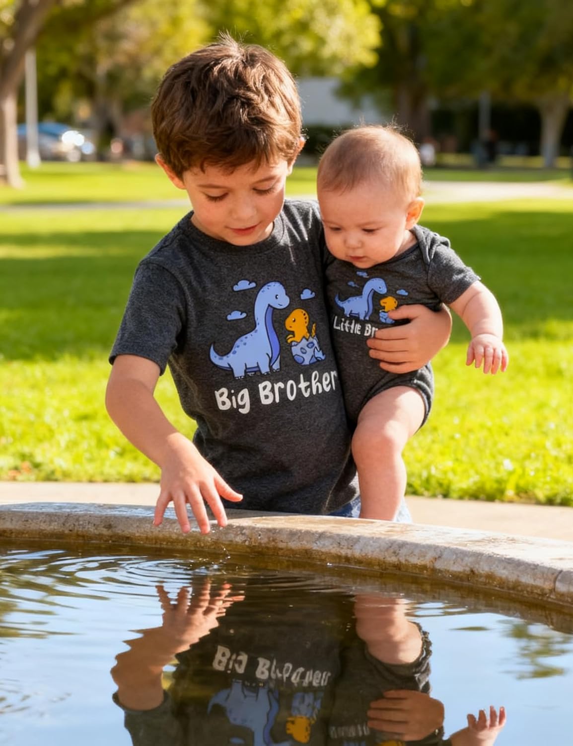 Funnycokid Big Brother Little Brother Matching Outfits Toddler Lil Bro Boy Shirts Set Baby Gifts Clothes - Image 3