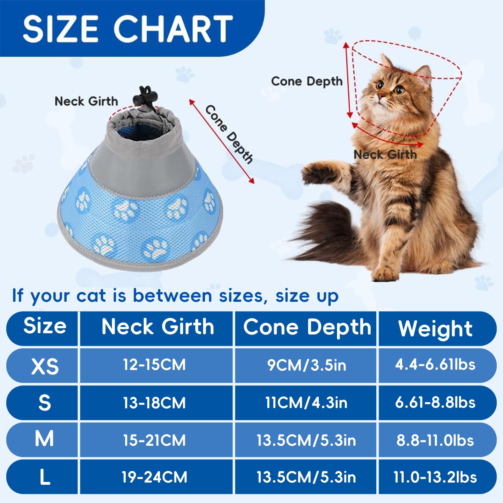 Flintronic Cat Cone Collar Soft, Adjustable Cat Recovery Collars & Cones to Stop Licking After Surgery, Pet Recovery Collar - Image 2