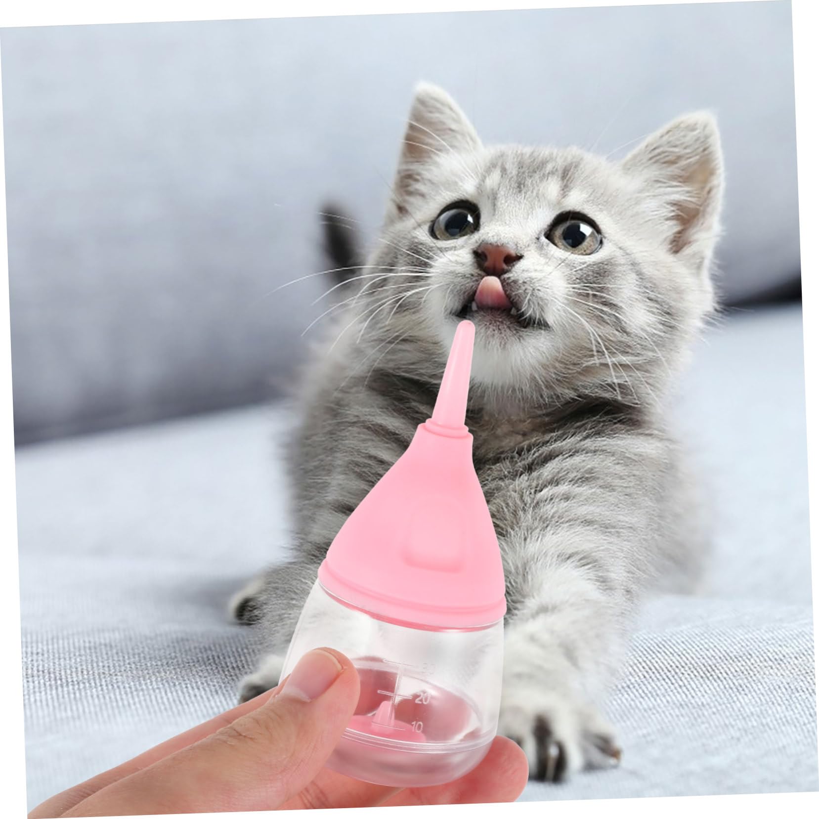 Sosoport 3pezzi Bottiglia per Allattamento per Cuccioli e Gattini Kit con Valvola Antiusura capacità Ottimale per Prevenire Sovralimentazione Materiale Sicuro e Leggero Facile da Pulire e