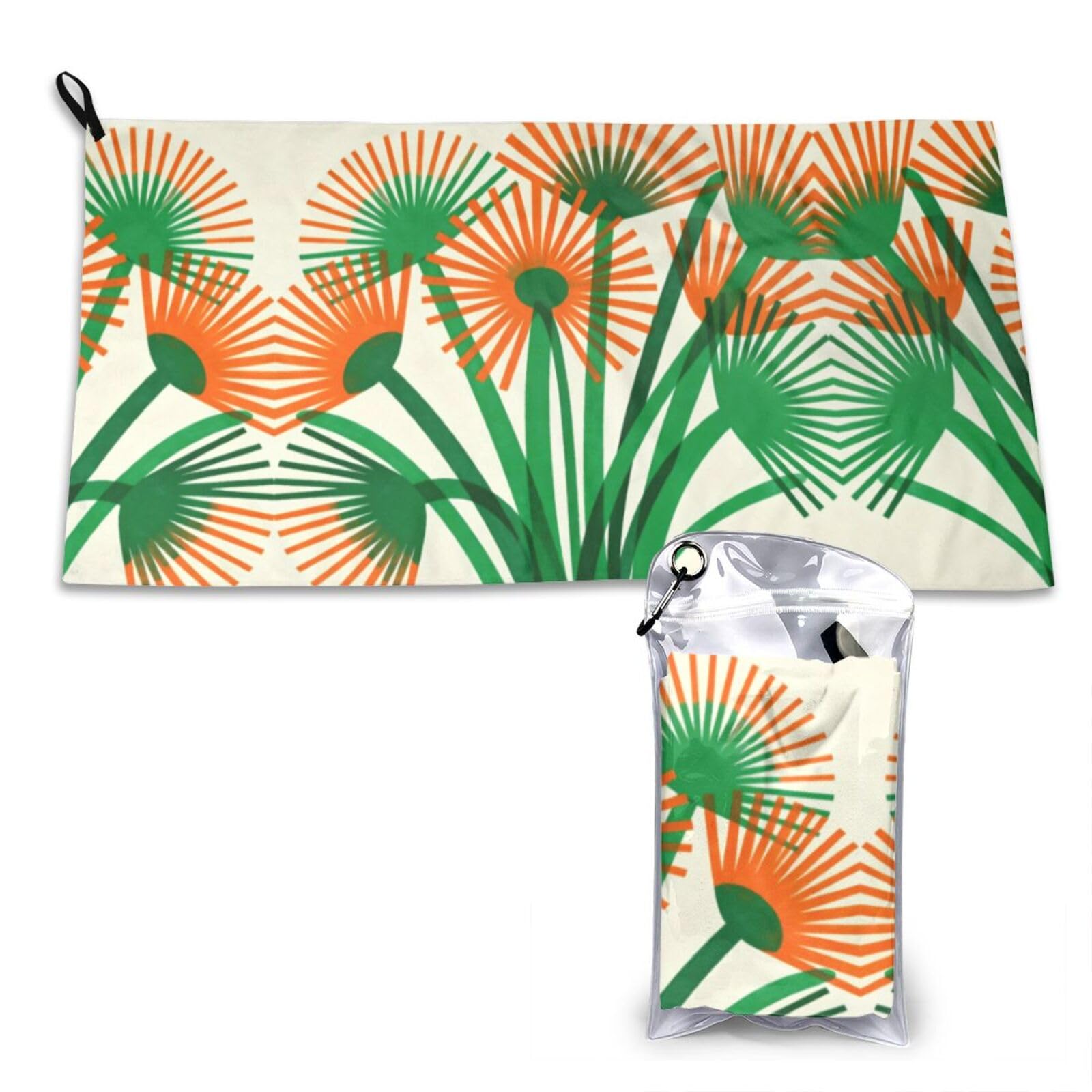 DUYKIMQW Fan shaped bouquet Print Quick Dry Towel 16x31.5in White